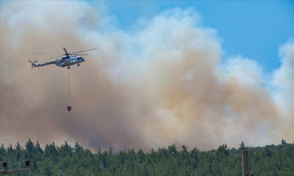 İzmir'deki orman yangınından kareler