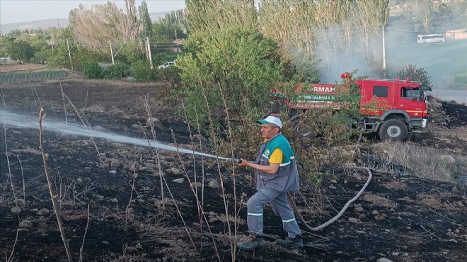 Afyonkarahisar'da otluk alan yangını söndürüldü