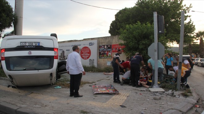 Araba takla attı: 1'i çocuk 5 yaralı!