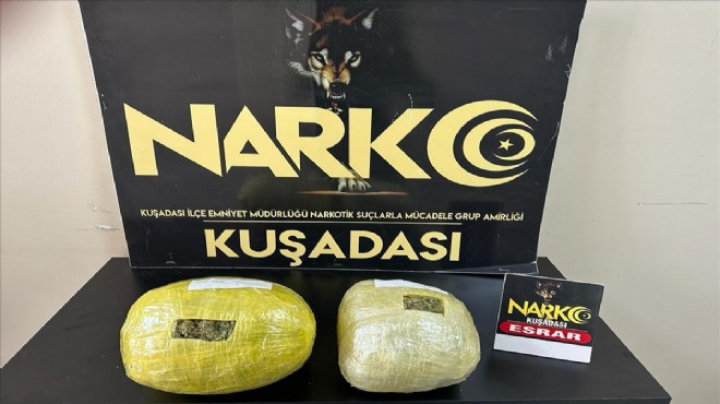 Aydın'da 1 kilo 200 gram esrar ele geçirildi