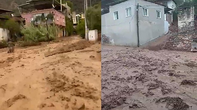 Aydın'da etkili sağanak: Sokaklar göle döndü!