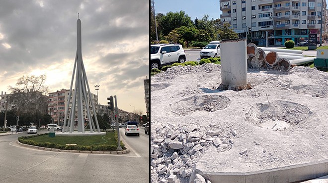 Büyükşehir ekipleri yıktı: Tek Vücut Anıtı yok oldu