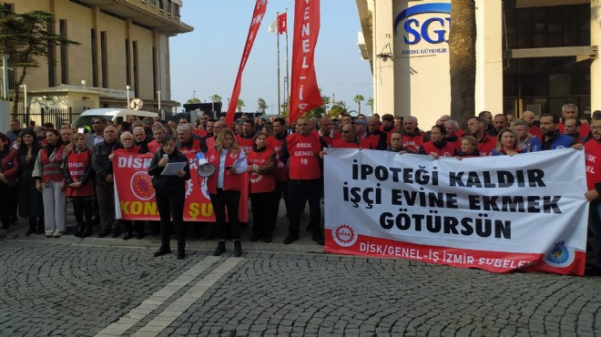 DİSK'ten İzmir'de 'belediyelere ipotek' eylemi: Maaşlar ödenemeyecek durumda!