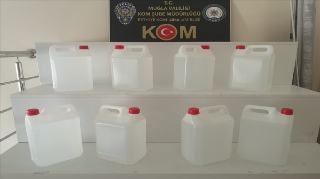 Fethiye'de 140 litre etil alkol ele geçirildi!