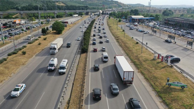 İstanbul-İzmir Otoyolu'nda bayram yoğunluğu!