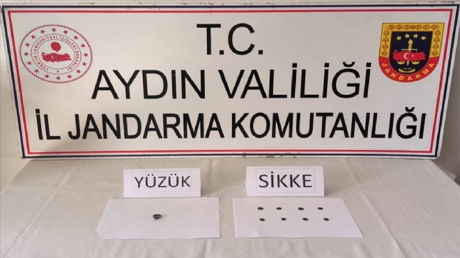 Kaçak kazıya suç üstü: 8 sikke ve yüzük çıktı!