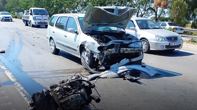 Manisa'da iki otomobil çarpıştı... 4 kişi yaralı!
