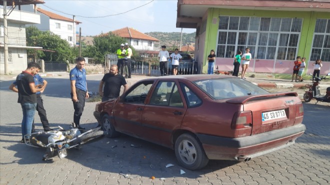 Motosikletle otomobil çarpıştı: 2 kişi yaralandı