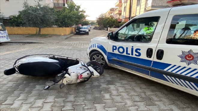 Motosikletle polis aracı çarpıştı... Sürücüsü yaralandı!