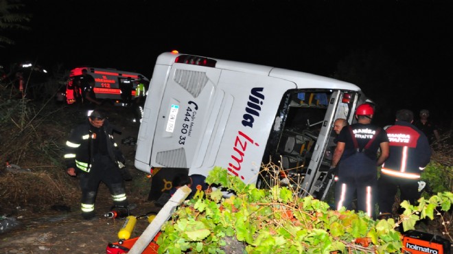 Otobüs üzüm bağına uçtu: 15 yaralı!