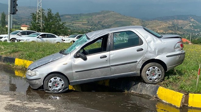 Otomobil takla attı... 4 kişi yaralandı!