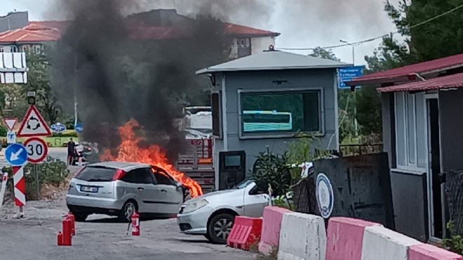 Seyir halindeki araç alev topuna döndü!