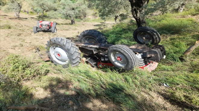 Traktör devrildi... Sürücüsü ölümden döndü!