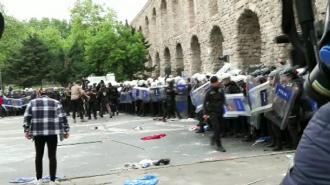 Taksim'e çıkmak isteyenlere polisten müdahale!